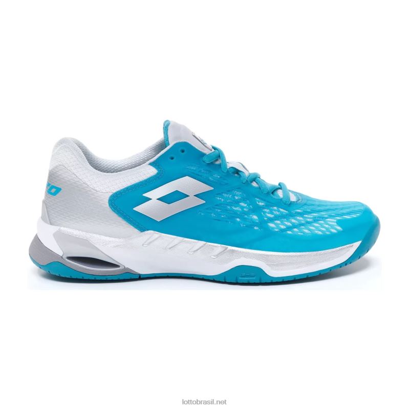 pássaro azul/todo branco/metal prateado