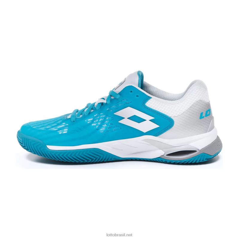 pássaro azul/todo branco/metal prateado Lotto mulheres miragem 100 cly w J6J6Z769